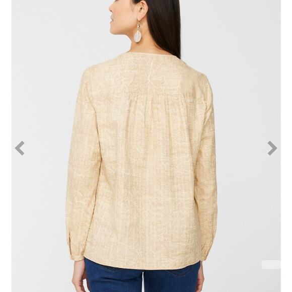 Chico’s Crackle Wash Embroidered Popover Top Size 2 (US 12/Large) - Picture 3 of 11